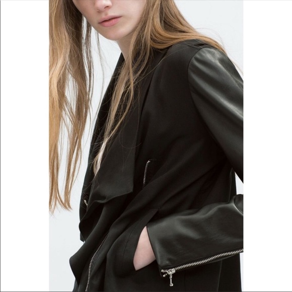 Zara Trafaluc Black Moto Jacket. Size XS. P/A1138/375 - Picture 2 of 7